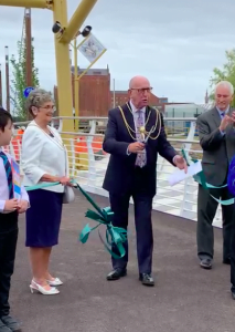 Garth Lane footbridge opening