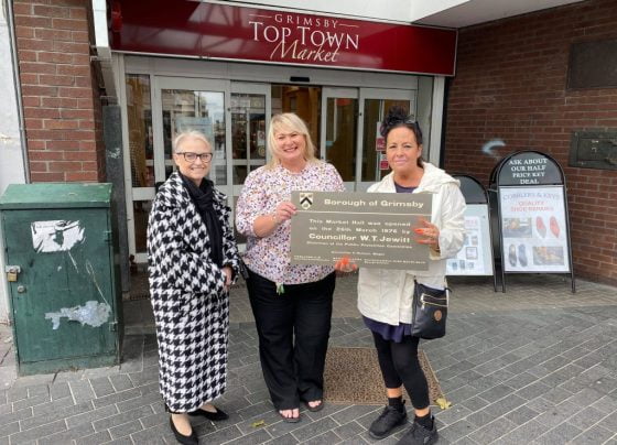 Top Town Market opening plaque